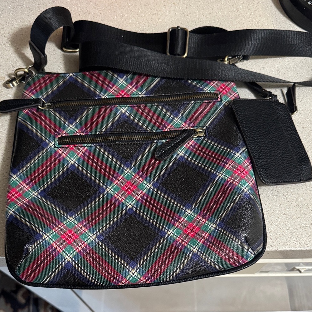 St. John's Bay Black and Red Plaid Crossbody Bag
11” x 11”